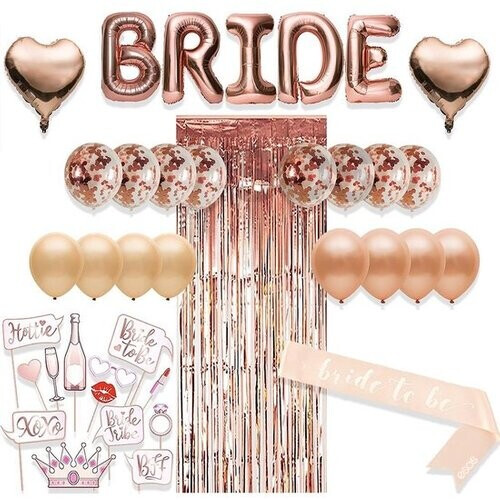 Tweedekans Happy Goods Bride to Be Versiering - Ballonnen & Accessoires - 38 Stuks - Vrijgezellenfeest Vrouw - Bride to Be Sjerp - Team Bride - Bachelorette Party - Slingers Tweedehands