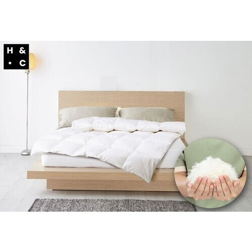 Tweedekans H&C – Luxe Eendendonzen Dekbed – 15% Dons – Geschikt voor Het Hele Jaar – 140×220 cm – Wit Tweedehands