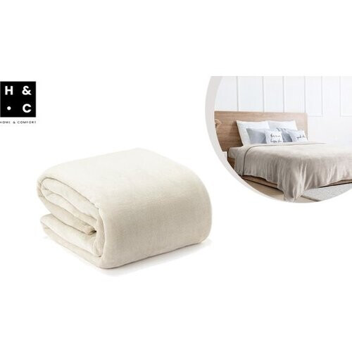 Tweedekans H&C Luxe Plaid 240x220 - Groot Deken - Extra Zacht - Beige Tweedehands
