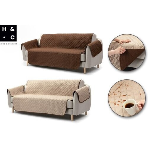 Tweedekans H&C Zetelhoes - Driezitsbank - Bruin/Beige - Waterafstotend - Omkeerbaar Tweedehands