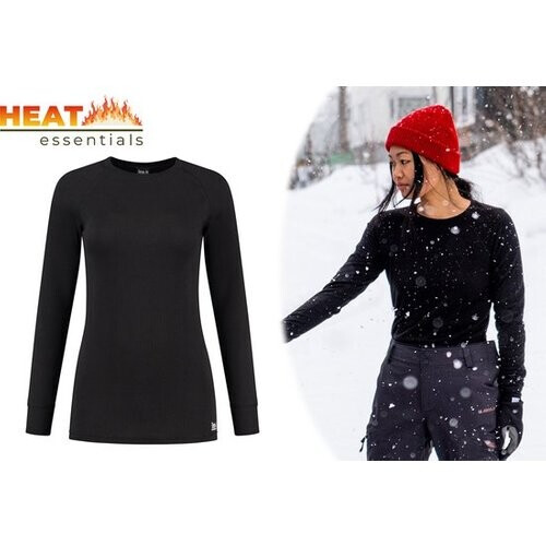 Tweedekans Heat Essentials - Thermo Ondergoed Dames - Thermoshirt Dames - Zwart - L - Thermokleding Dames - Thermo Shirt Dames Lange Mouw Tweedehands
