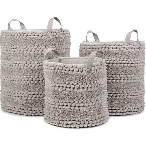 Tweedekans Heckettlane antraciet Wasmand Roberto 40x40 cm, gemaakt van 60% Katoen 40% Polyester Tweedehands