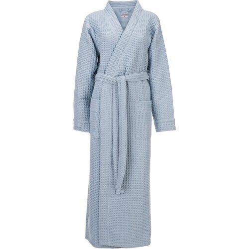 Tweedekans Heckettlane Badjas Wafel - Kamerjas voor Dames en Heren - L - Ochtendjas van Katoen - Geschikt voor de Sauna - Blauw Tweedehands