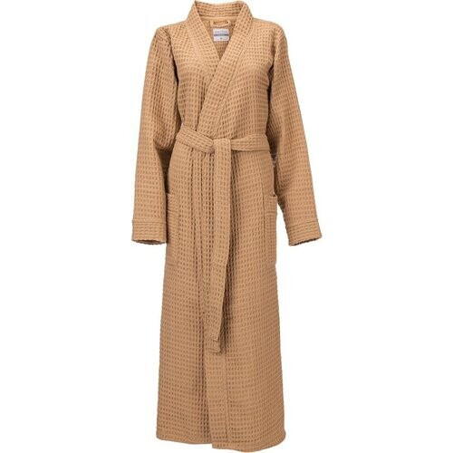 Tweedekans Heckettlane Badjas Wafel - Kamerjas voor Dames en Heren - L - Ochtendjas van Katoen - Geschikt voor de Sauna - Taupe Tweedehands