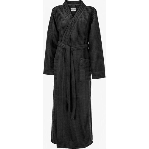 Tweedekans Heckettlane Badjas Wafel - Kamerjas voor Dames en Heren - XL - Ochtendjas van Katoen - Geschikt voor de Sauna - Zwart Tweedehands