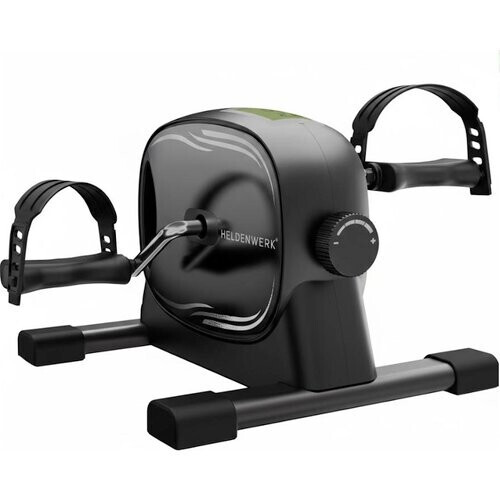 Tweedekans Heldenwerk Stoelfiets voor Armen en Benen – Compacte Mini Hometrainer voor Thuis – Met Weerstand en Trainingsdisplay – Inclusief Antislipmat en Bevestigingsriem – Zwart – 40 x 35 x 30 cm Tweedehands