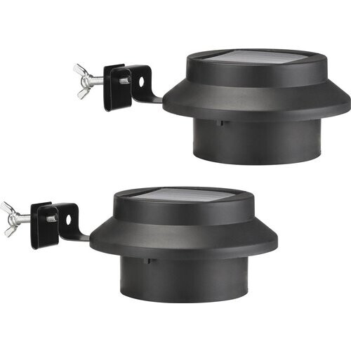 Tweedekans HI LED Dakgootlamp Solar 2 st Zwart - Extra Verlichting Tweedehands