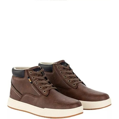 Tweedekans High leather sneakers Men Torino- Dark Brown - Maat 42 Tweedehands