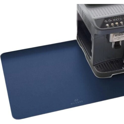 Tweedekans Hilvard - Afdruipmat - Tampermat - Koffiemat - 40 x 30cm - Absorberende Afdruipmat - Navy blauw Tweedehands