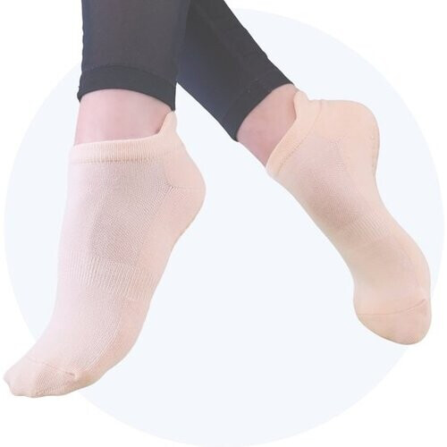 Tweedekans Hilvard Yoga sokken - Pilates sokken - Enkelsokken - 3 Paar - Licht Oranje - Antislip sokken - One size fits all Tweedehands