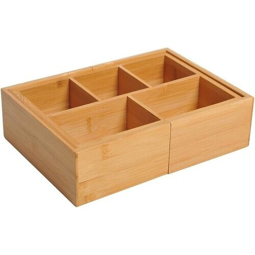 Tweedekans HOMdotCOM Opbergdoos organizer lade bamboe natuur Tweedehands