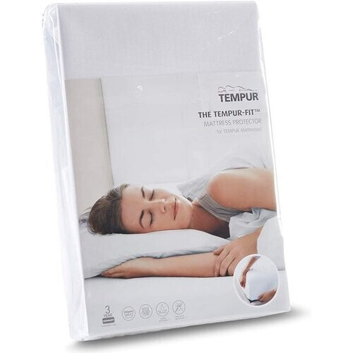 Tweedekans Home by TEMPUR - Matrasbeschermer - 80 x 210-220 x 25 cm - Wit & TENCEL Lyocell - Waterdicht & Verkoelend - Slaapkamer & Hygiëne - Anti-huisstofmijt en ademend Tweedehands