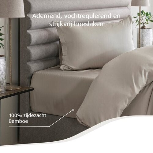 Tweedekans Home by TEMPUR - Topper Hoeslaken - 180 x 200 x 9 cm - Nature & Bamboevezels - Zijdezacht & Strijkvrij - Drogerbestendig en natuurlijke temperatuurregulatie Tweedehands