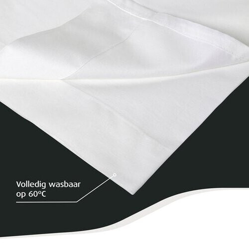 Tweedekans Home by TEMPUR® - Topper Hoeslaken - Wit - 90 x 200 x 9 cm - Katoensatijn - Strijkvrij - Geschikt voor Droger Tweedehands