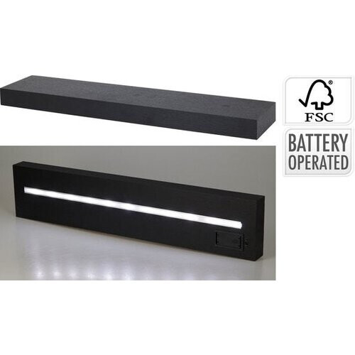 Tweedekans Home&Stylingcollection-wandplank-zwart-met LED-verlichting-60cm Tweedehands