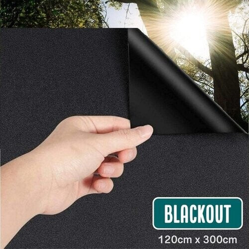 Tweedekans Homewell Verduisteringsdoek 120x300cm - Raamfolie Verduisterend - Blackout - Anti Inkijk, Isolerend en Zonwerend - Herbruikbaar - Statisch \u2013 Zwart Tweedehands