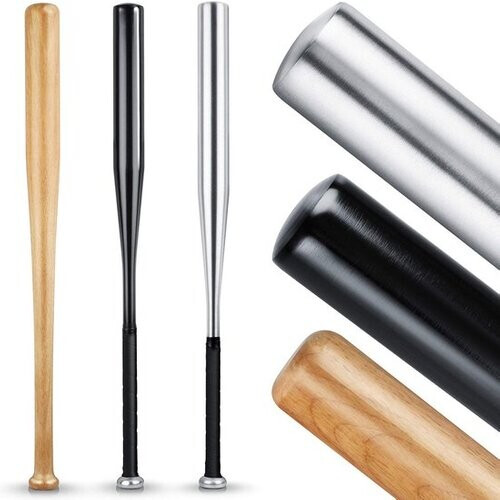 Tweedekans Honkbalknuppel van hout of aluminium - Antislip grip - Stevig gemaakt 31 inch Tweedehands