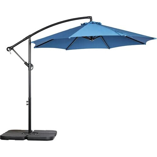 Tweedekans Hortensus Stijlvolle Hangparasol 270 cm in Blauw – Luxe Zweefparasol voor Tafel of Loungeset Tweedehands
