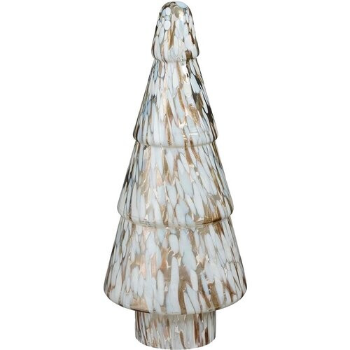 Tweedekans House of Seasons Kerstdecoratie Boom - H42 x Ø16 cm - Glas - Wit Tweedehands