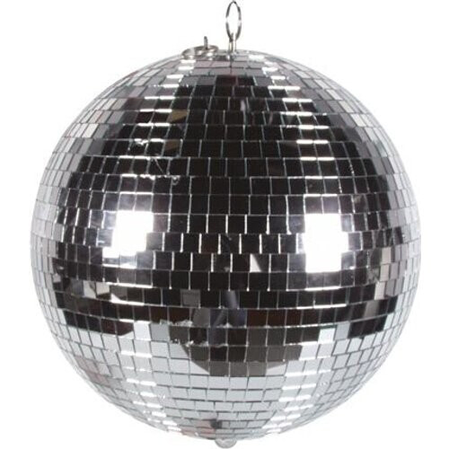 Tweedekans HQ-Power Disco spiegelbol Ø 30 cm, spectaculaire lichteffecten voor feestjes, veilig ophangsysteem en facetglas, dansvloer accessoire voor disco en meer Tweedehands