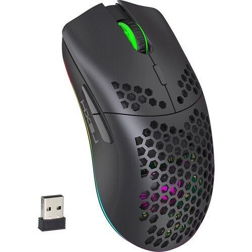 Tweedekans HXSJ T66 - Draadloze Gaming Muis - Computermuizen - Ultra licht - RGB Verlichting - Zwart Tweedehands