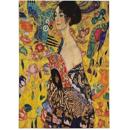 Tweedekans Decoratief Canvas Schilderij - Vrouw met Waaier - Zachte Kleuren - 60 x 80 cm Tweedehands