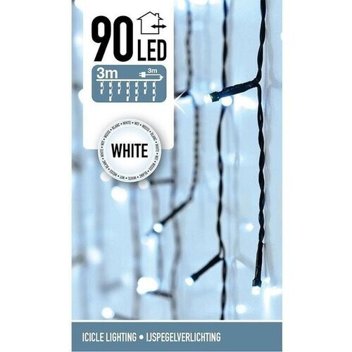 Tweedekans IJspegel verlichting - 90 LED - 3 meter - wit Tweedehands
