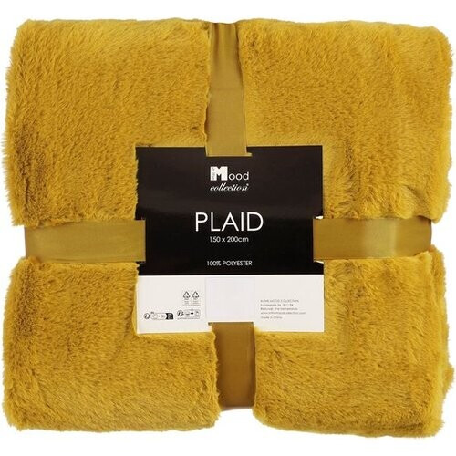 Tweedekans In The Mood Collection Bronte Fleece Deken - L200 x B150 cm - Geel Tweedehands