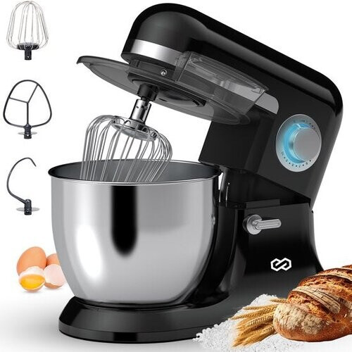 Tweedekans Infinity Goods Keukenmachine - Keukenmixer - 6,5L RVS Mengkom - Keukenrobot - Foodprocessor - Met Accessoires - 1600W - Zwart Tweedehands