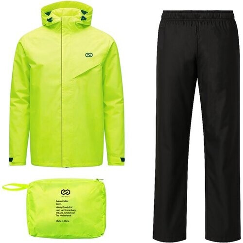 Tweedekans Infinity Goods Regenpak Nikki - Dames & Heren - Maat M - Waterdicht & Ademend - Reflecterend - Fluo Geel Tweedehands
