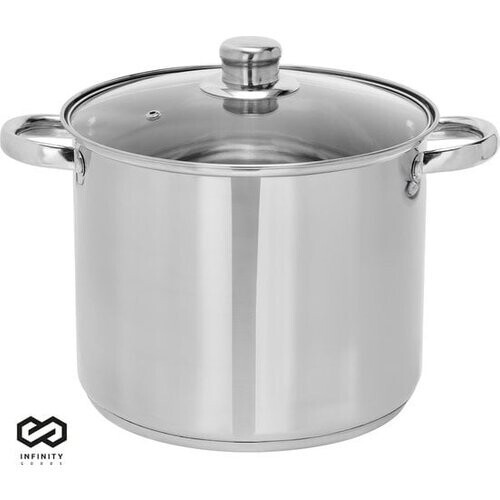 Tweedekans Infinity Goods Soeppan - Glazen Deksel - 9L - 24 CM - Inductie En Gas - Vaatwasserbestendig - RVS Tweedehands