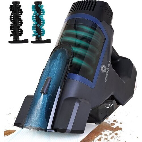Tweedekans Innovixpro® Krachtige Tapijtreiniger - Sproeifunctie – 2 Opzetstukken – 45 Minuten Accuduur – Draadloos – Zwart Tweedehands