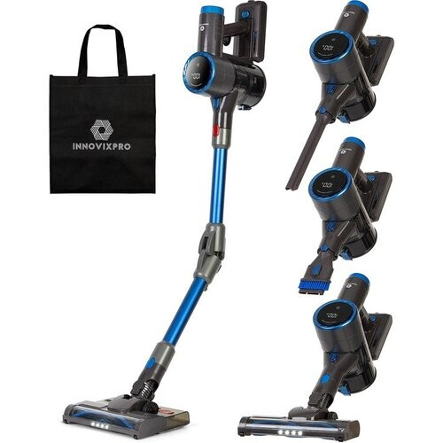 Tweedekans Innovixpro® Steelstofzuiger Draadloos - Krachtige 30KPa Steelstofzuiger met Dweilfunctie - Zonder Zak - Op Accu - Incl. Extra Opzetstukken & Opbergtas - HEPA Filter - Steelstofzuigers - Handstofzuiger - Multifunctionele Steelstofzuiger