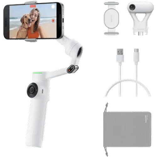 Tweedekans Insta360 Flow 2 Pro AI Tracker Bundel Summit White Tweedehands