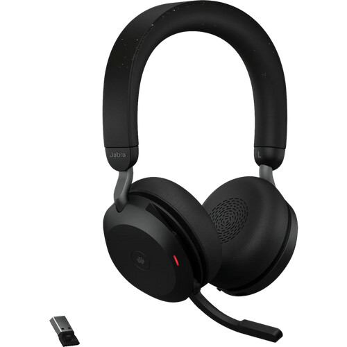 Tweedekans Jabra Evolve2 USB A MS TEAMS 75 Draadloze Office Headset Zwart Tweedehands