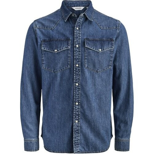 Tweedekans Jack & Jones Essentials Denim Overhemd - Blue Denim - Maat M Tweedehands