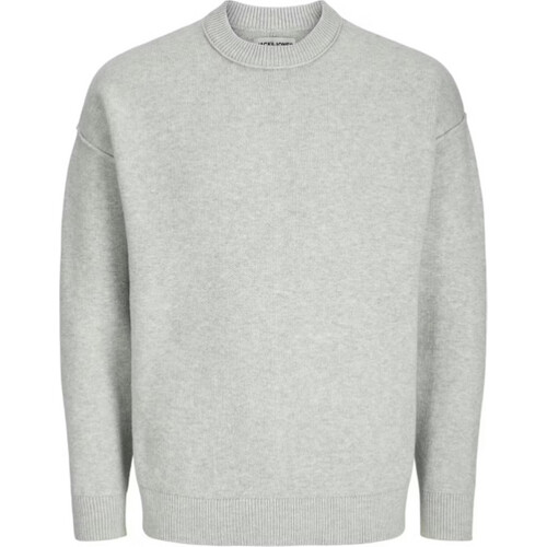 Tweedekans Jack & Jones Max Knit Crew Sweater - Light Grey Melange - XL Tweedehands