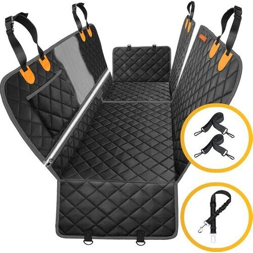 Tweedekans Jake and Jacky Hondendeken Auto Achterbank en Kofferbak Luxe - Autodeken hond - Beschermhoes - Hondenkleed - Inclusief Opbergtas & Autoriem - 137x148 cm Tweedehands