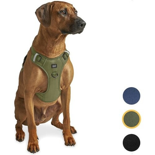 Tweedekans Jake en Jacky Hondentuigje - Anti-Trek Tuig - Reflecterend - Groen - Maat L Tweedehands