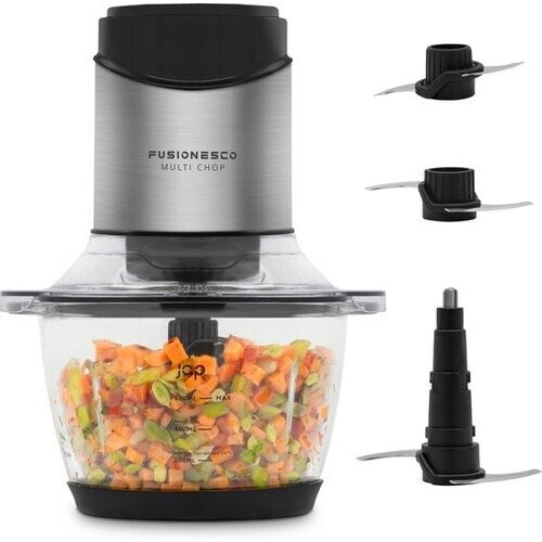 Tweedekans JAP Appliances Multi Chop - Hakmolen met glazen kom (1.2 liter) - IJscrusher - Vaatwasserbestendig - Food chopper - 6 messen - 400W Tweedehands