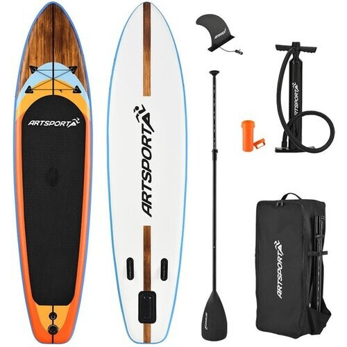 Tweedekans Juskys SUP Board - Complete set - Max. 150 kg - 320 x 77 x 17 cm - Oranje Tweedehands