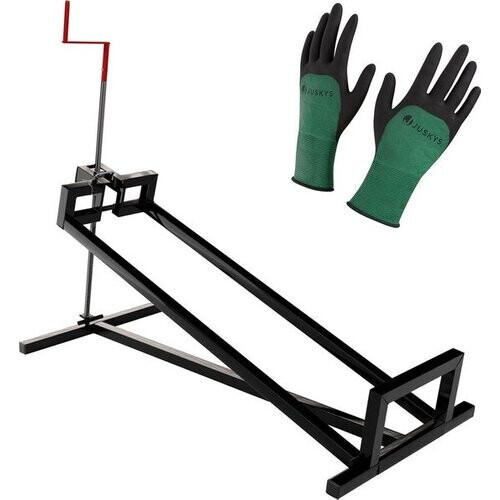 Tweedekans Juskys Zitmaaierkrik / Gazonmaaierlift - Staal - Max. 400 KG - Zwart - Incl. Handschoenen Tweedehands