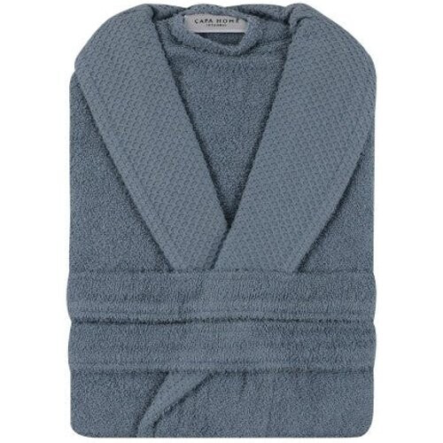 Tweedekans Kalido meubles Indigoblauwe Cappa badjas - 100% Katoen - Maat: XL Tweedehands