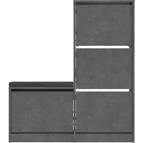 Tweedekans Kalune Design Schoenenkast Dude Grijs 105x26x118,5 cm – Stijlvolle en Ruime Schoenenkast Tweedehands