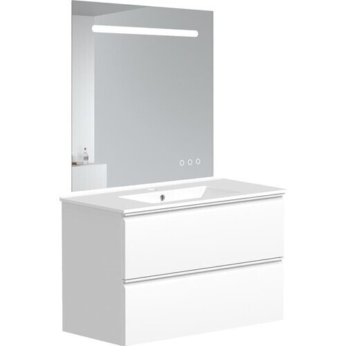 Tweedekans Kame Match Badmeubelset met Spiegel - Mat Wit - 80x81 cm Tweedehands