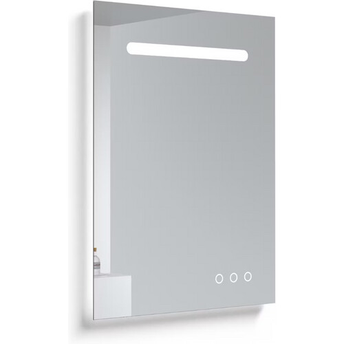Tweedekans Kame Match Slimme Badkamerspiegel - 60 cm - Mat Grijs - Met LED Verlichting, Bluetooth Speakers & Anti-Mistfunctie Tweedehands