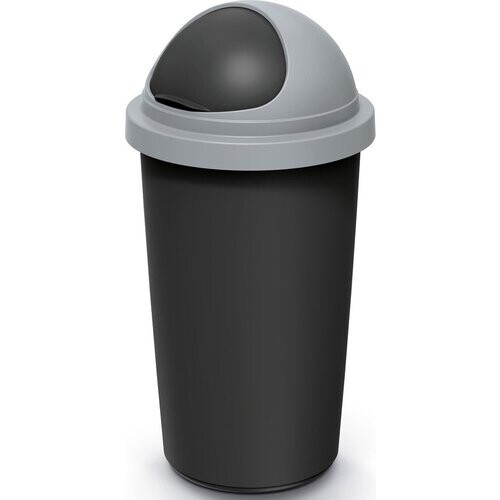 Tweedekans KEDEN Ronde Vuilnisbak - Schuifdeksel 50l 70x40cm - Zwart Tweedehands
