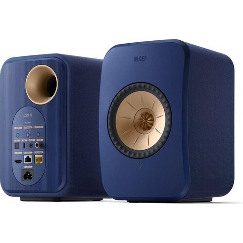 Tweedekans Kef LSX II Wireless Active Stereo Wifi Speakers – Set 2 Stuks – Voorzien Van Uni-Q Driver Array - 24-bit/384 kHz Streaming - HDMI-ARC – Cobalt Blue Metaal En Stof Tweedehands