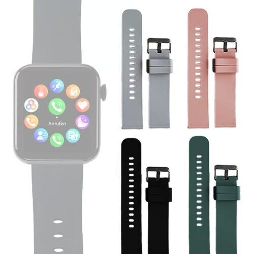 Tweedekans Kendox LifeTracker Vervangende Armbanden Set - 4 Kleuren - Zacht Siliconen - Geschikt voor Smartwatch & Fitnesshorloge Tweedehands