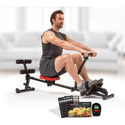 Tweedekans Kendox RowShaper - Roei-apparaat voor thuis - Fitnessapparaat voor cardio- en krachttraining - Fitness Roeiapparaat met LCD Display voor thuistraining - Belastbaar tot 120 kg - Mail Order Edition Tweedehands